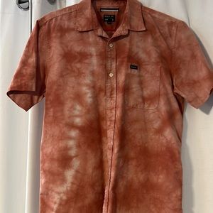 Rvca tie-dye button down m slim